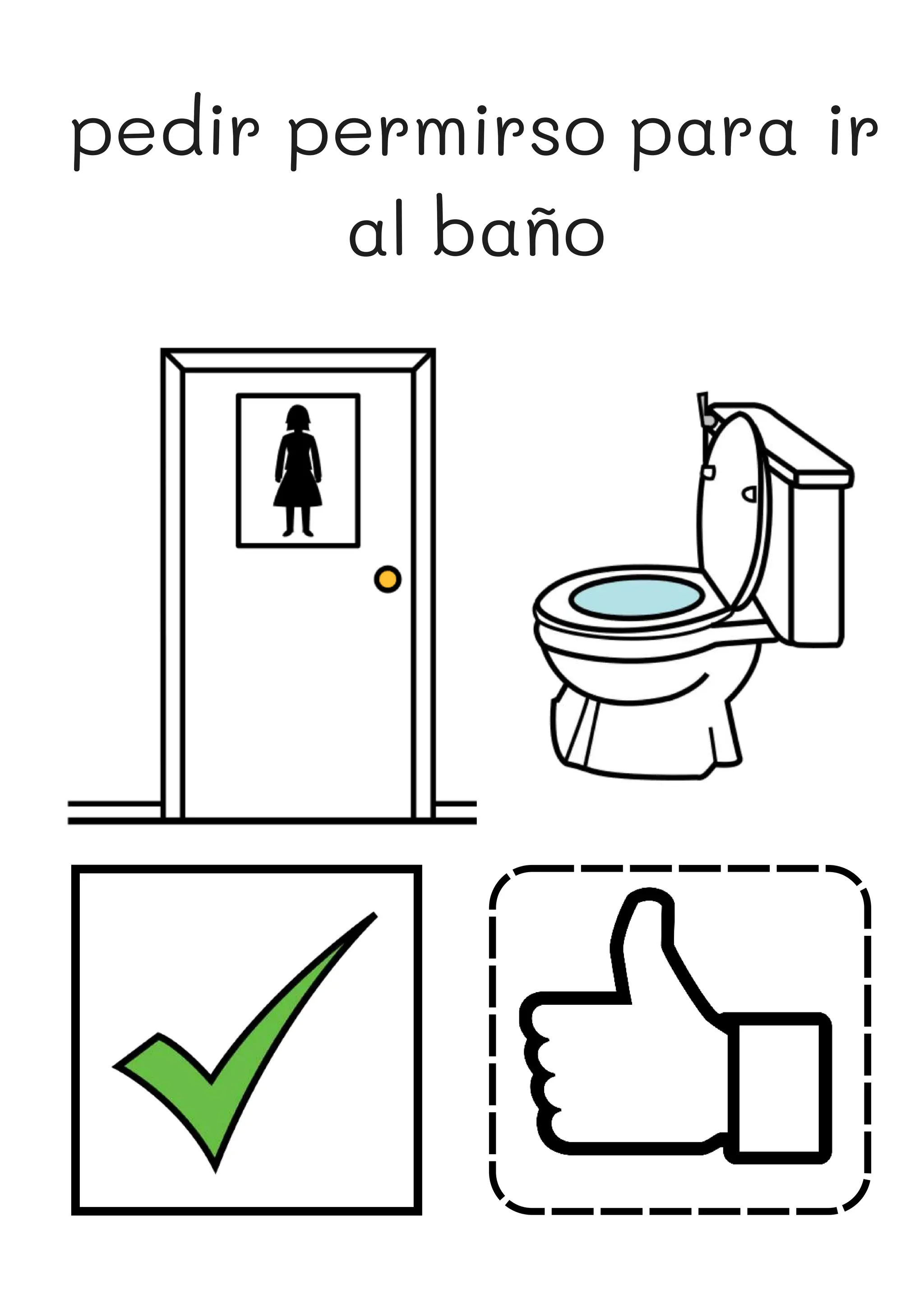 pedir permirso para ir
al baño
 