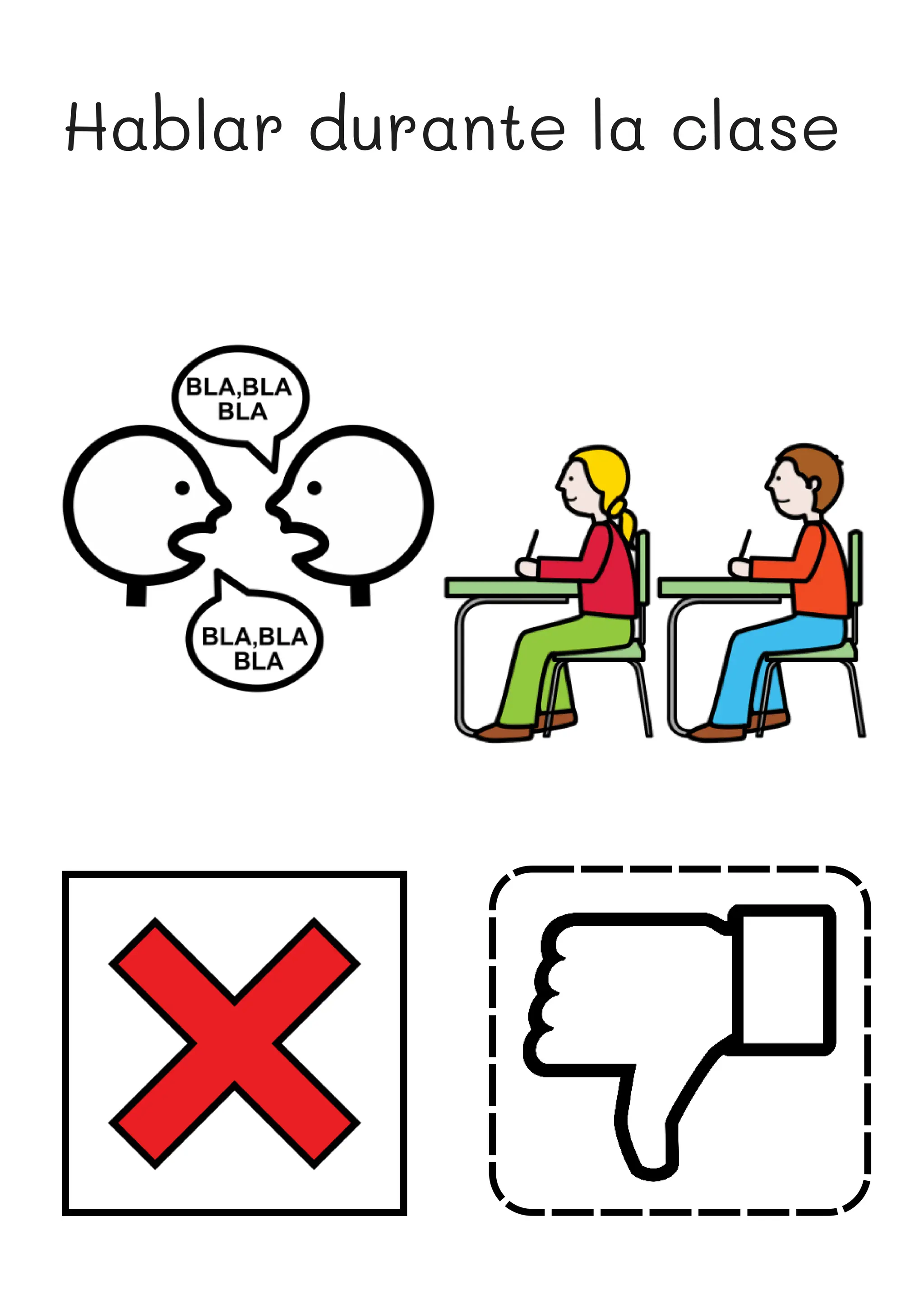 Hablar durante la clase
 