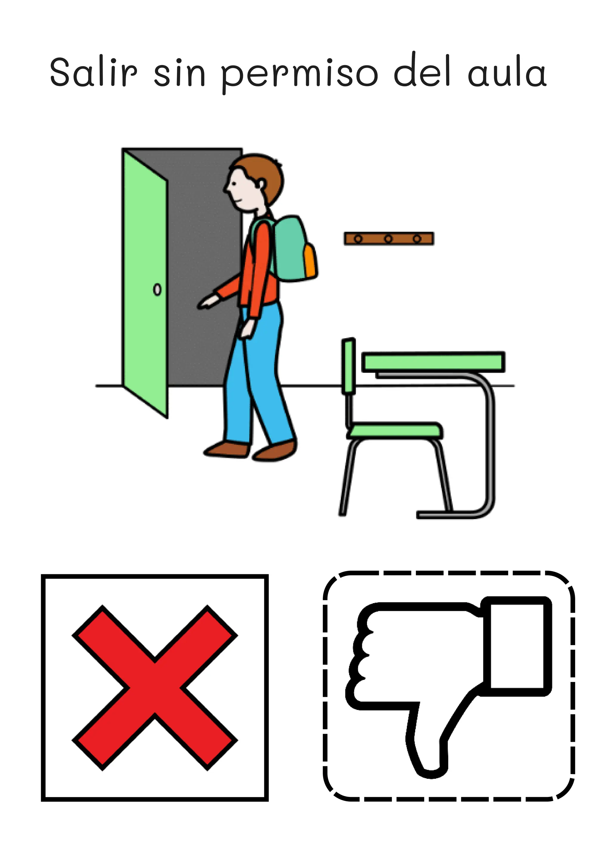 Salir sin permiso del aula
 