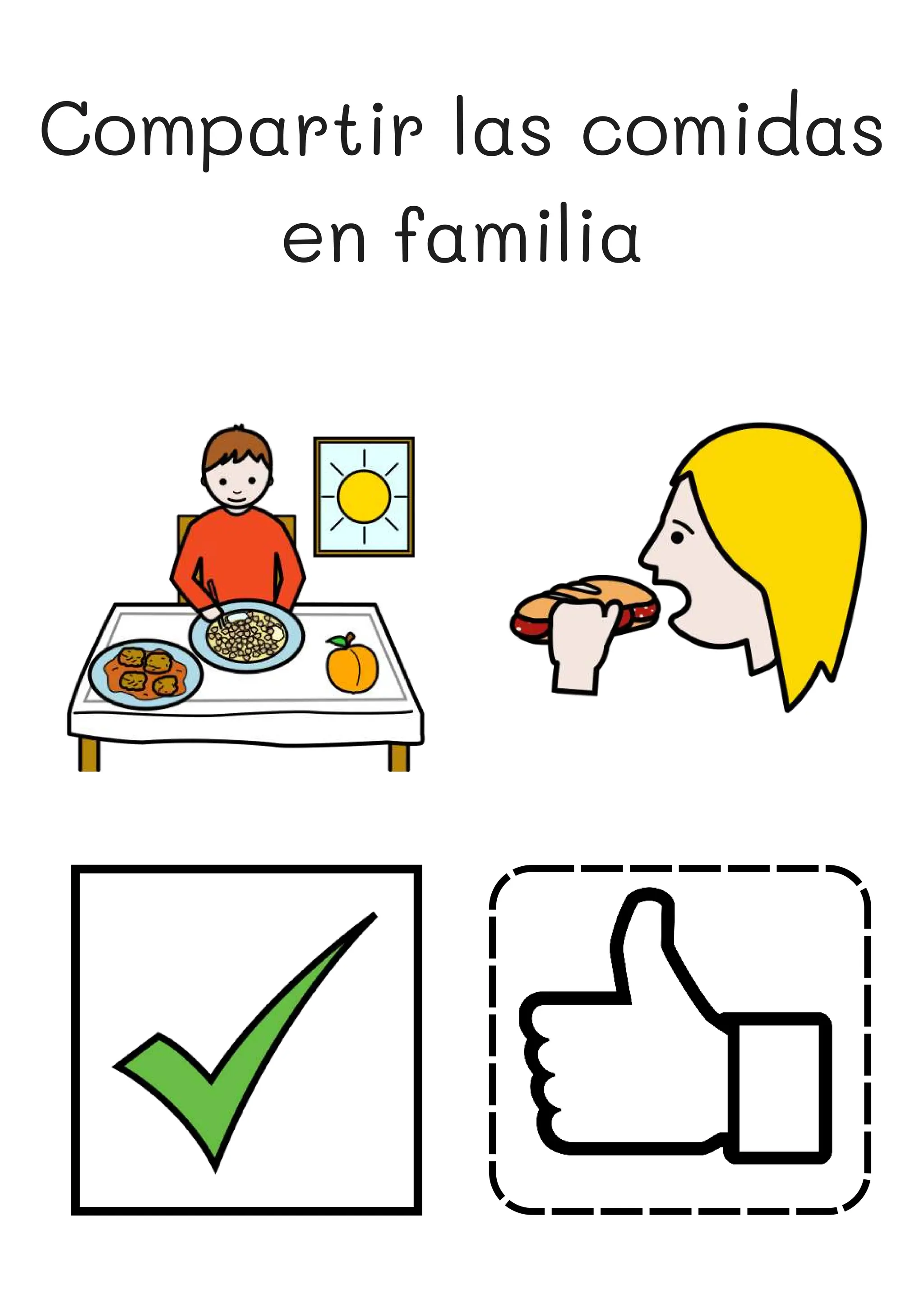 Compartir las comidas
en familia
 