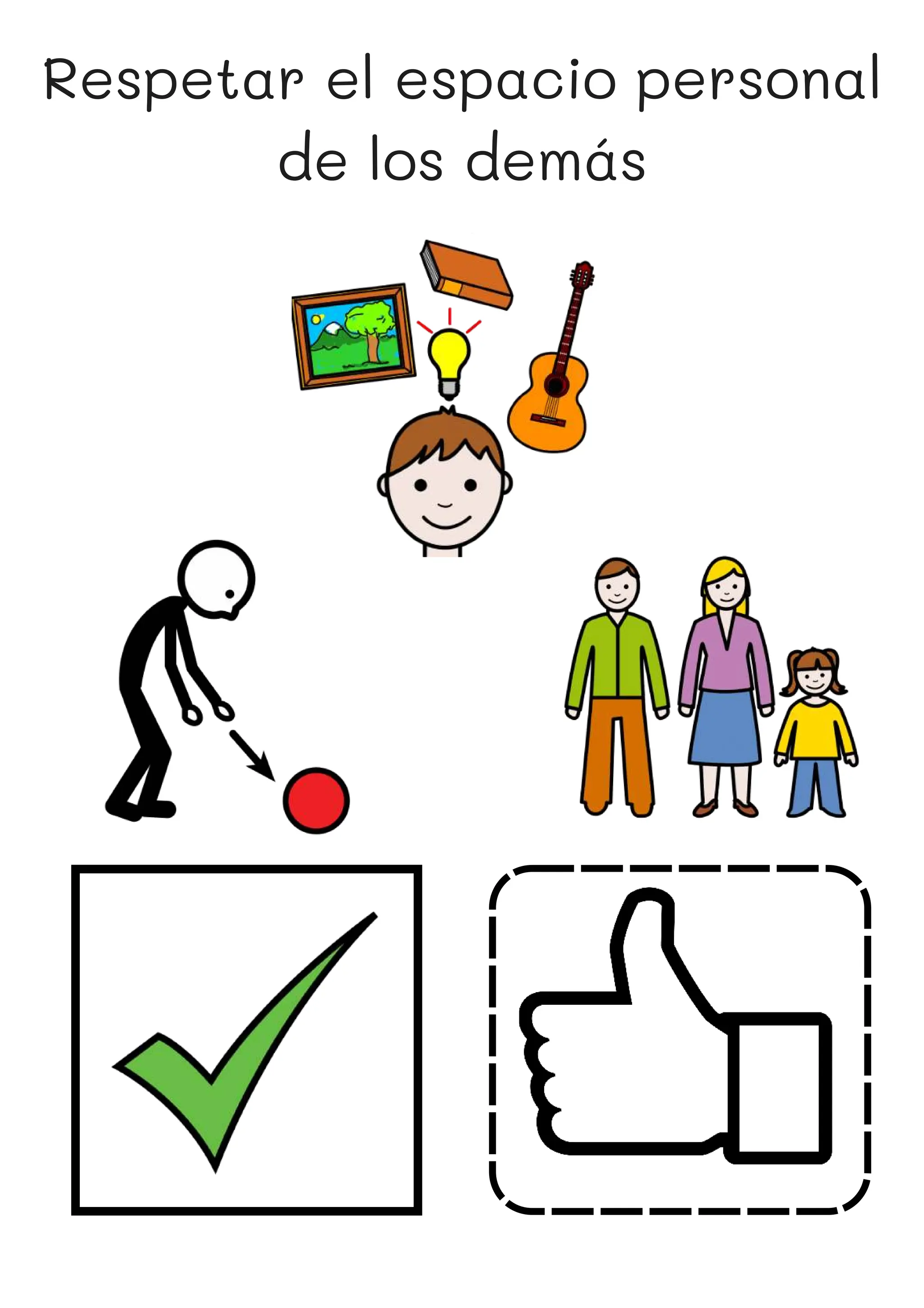 Respetar el espacio personal
de los demás
 