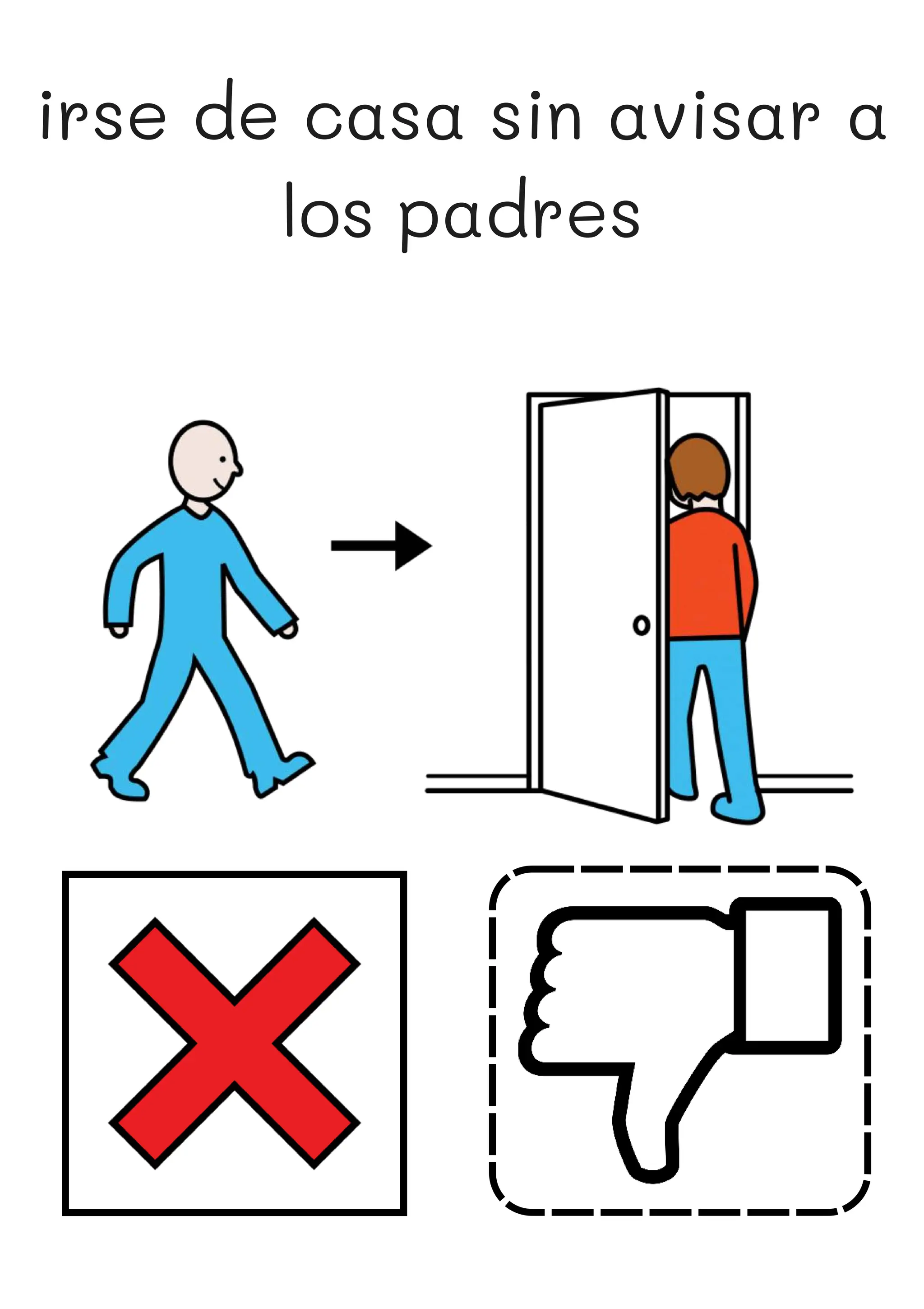 irse de casa sin avisar a
los padres
 