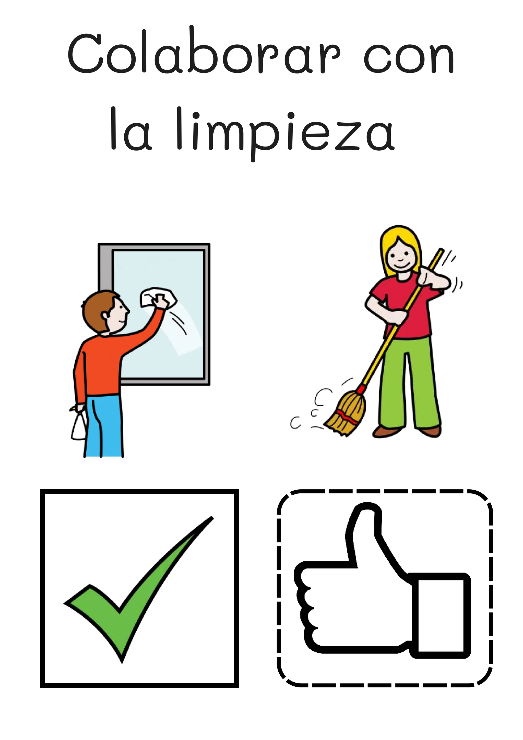 Colaborar con
la limpieza
 