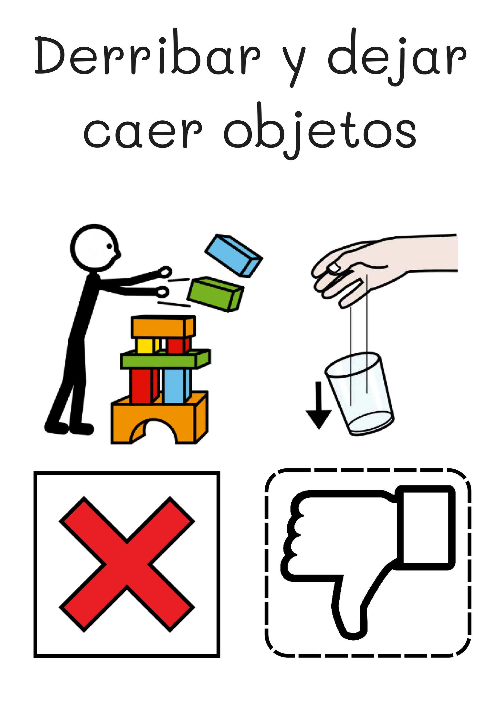 Derribar y dejar
caer objetos
 