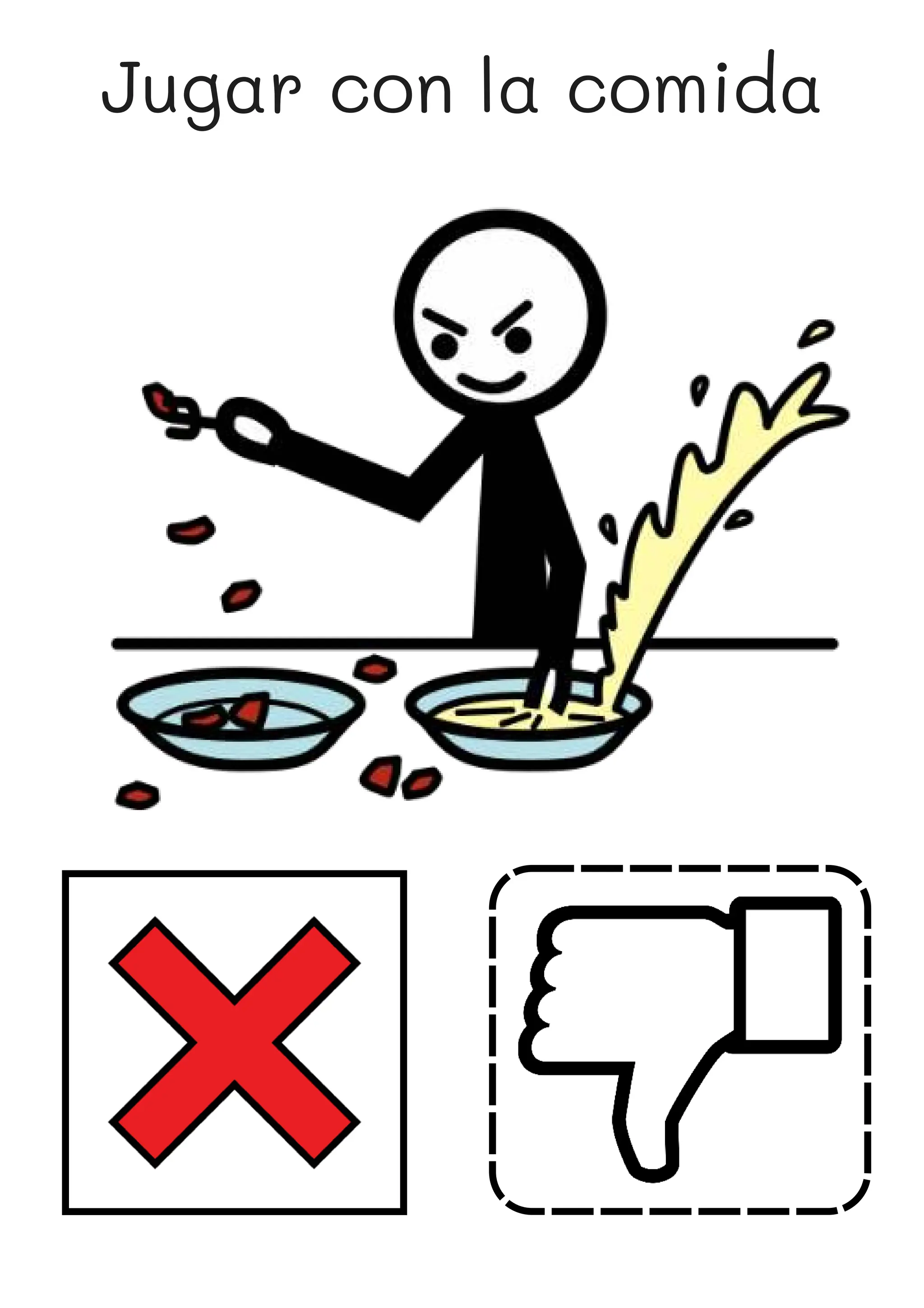 Jugar con la comida
 