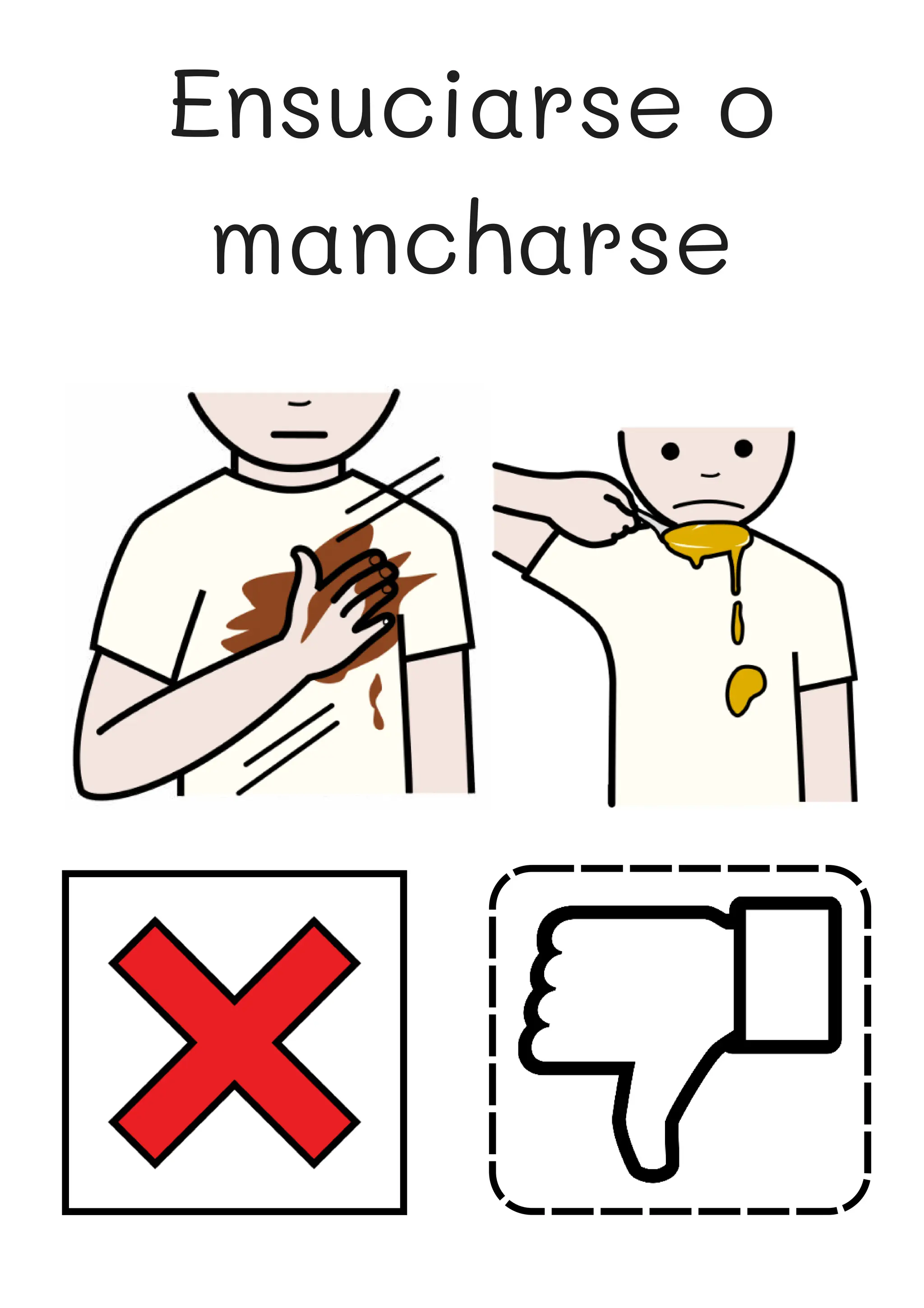 Ensuciarse o
mancharse
 