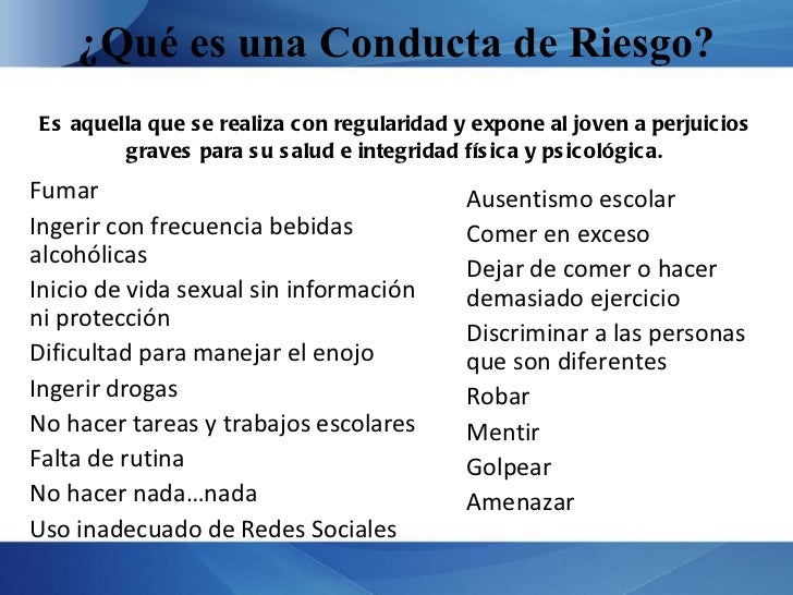 Prevención de conductas de riesgo