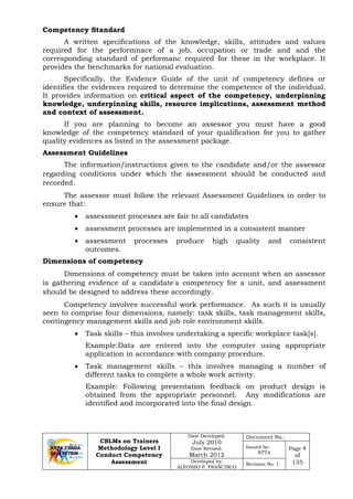 Competence Based Assessment Methodology Graphical Note.pdf Competency Based Learning Materials- Conduct Competency Assessment.pdf