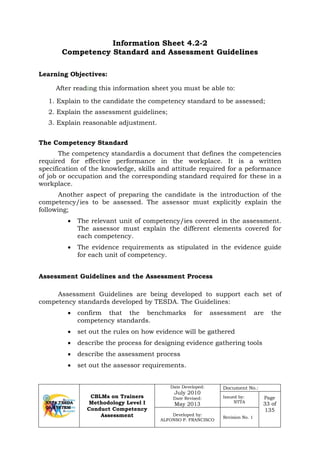 Competence Based Assessment Methodology Graphical Note.pdf Competency Based Learning Materials- Conduct Competency Assessment.pdf
