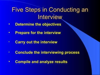 Conducting an Interview - Part 1 | PPT