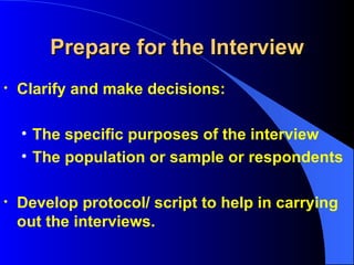 Conducting an Interview - Part 1 | PPT