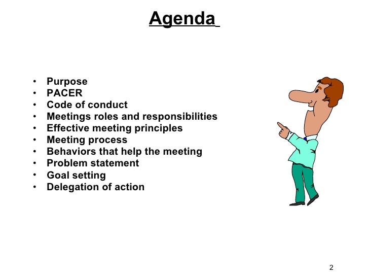 conducting effective meetings conducting a meeting format