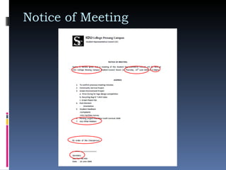 Notice of Meeting  