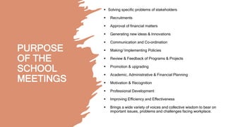 Conducting Effective School Meetings - Najma Kazi | PPTX