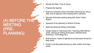 Conducting Effective School Meetings - Najma Kazi | PPTX