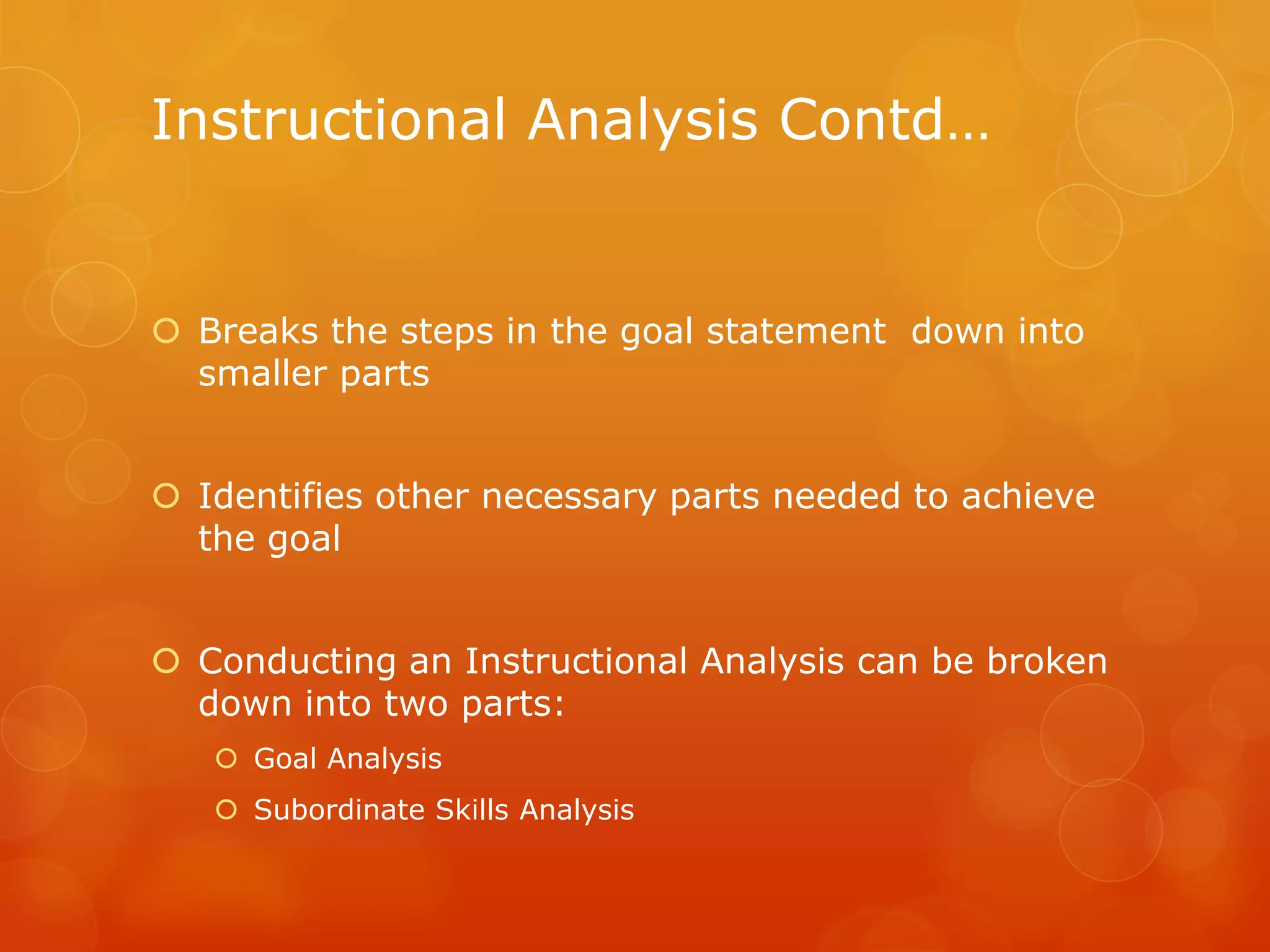 Conducting Instructional Analysis | PPTX