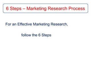 Conducting marketing research | PPTX
