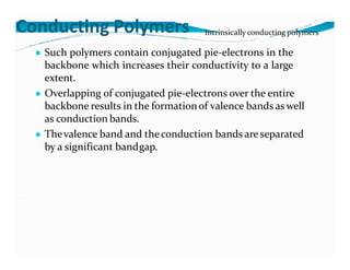 Conducting polymers Slide 9