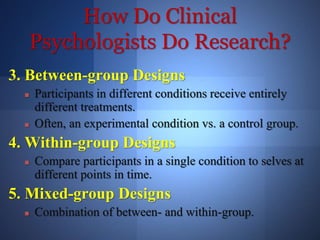 Conducting Research in Clinical Psychology | PPTX