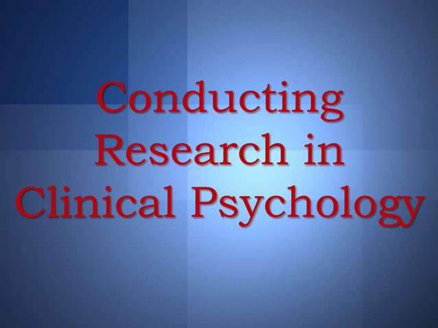 current research in clinical psychology