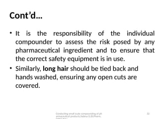 Conducting small scale compounding of pharmaceutical products.pptx