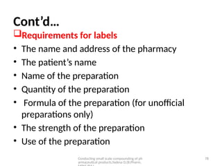 Conducting small scale compounding of pharmaceutical products.pptx