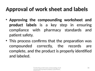 Conducting small scale compounding of pharmaceutical products.pptx