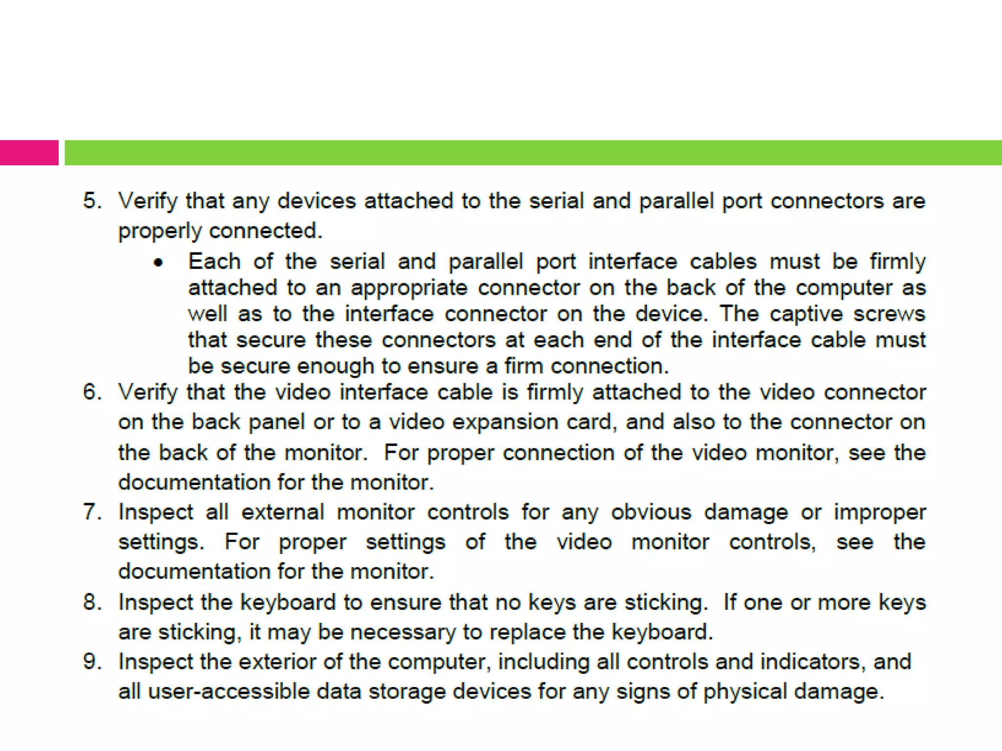 Conducting test on the installed computer system | PPTX