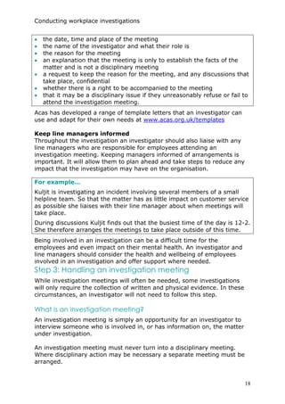 Guide for Workplace iInvestigations | PDF