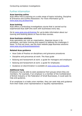 Guide for Workplace iInvestigations | PDF