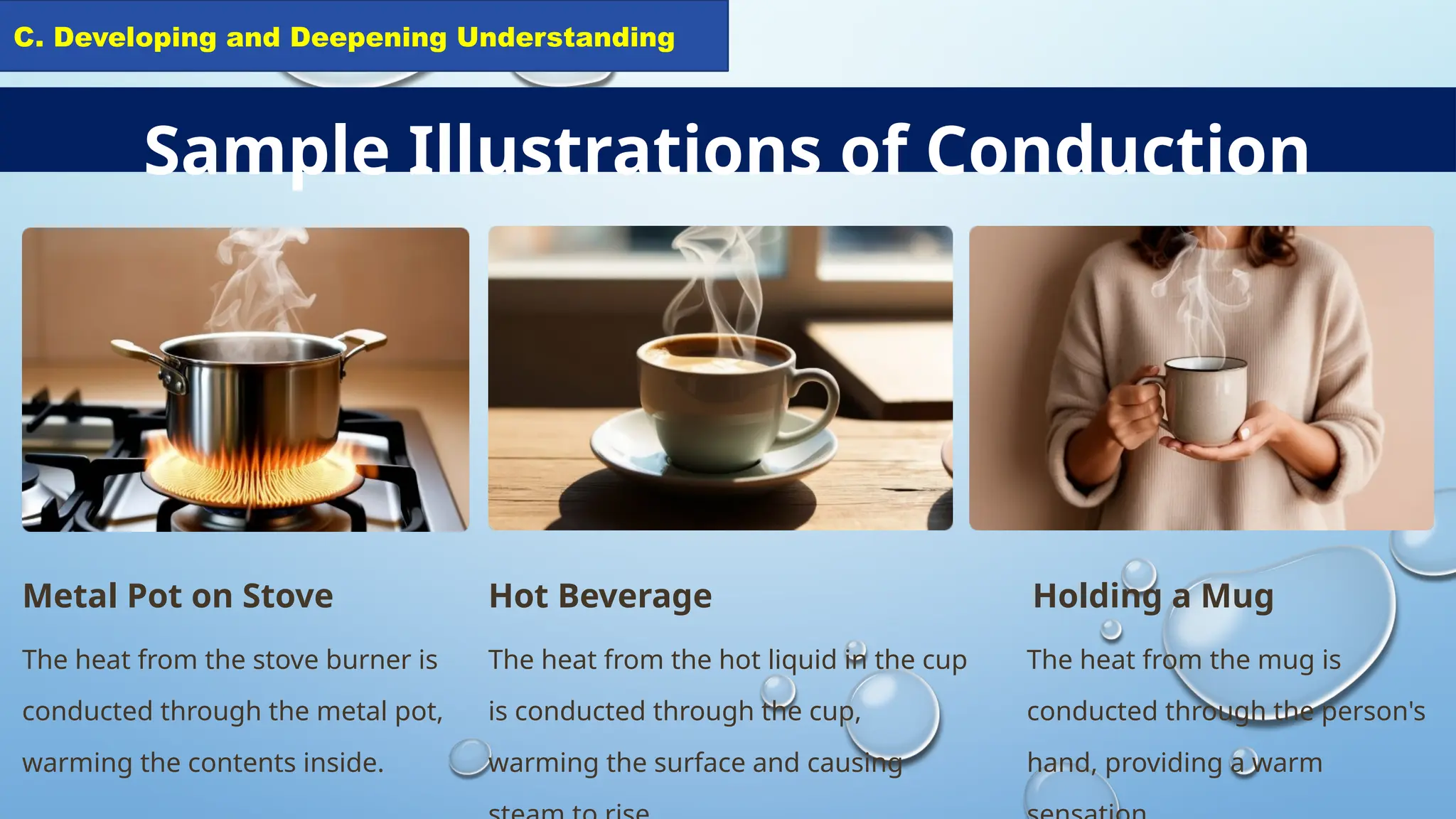 CONDUCTION process of heat transfer through conduction | PPTX