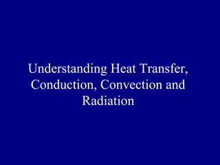 Understanding Heat Transfer,
Conduction, Convection and
Radiation

 