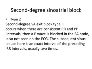 Conduction disorders with sinoatrial blocks Dr Walinjom | PPTX