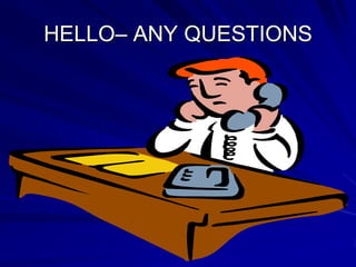 HELLO– ANY QUESTIONS

 