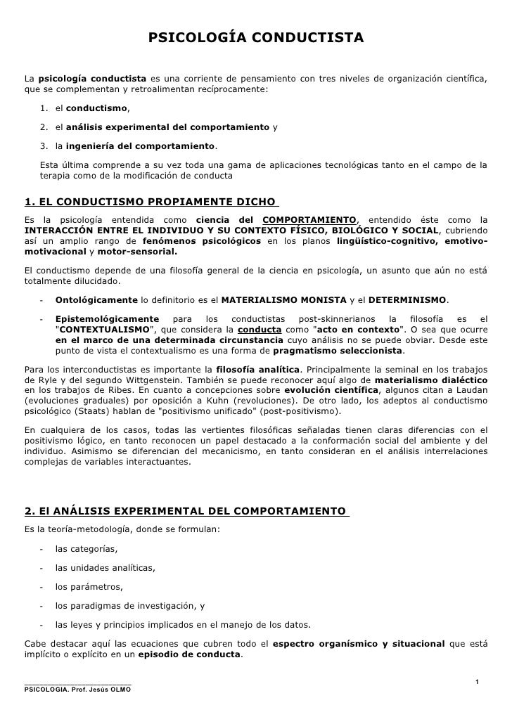Conductismo Conductismo