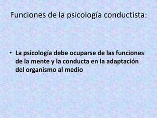 Conductismo De Watson Power Point