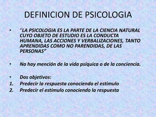 Conductismo De Watson Power Point