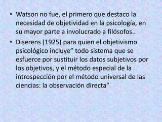Conductismo De Watson Power Point
