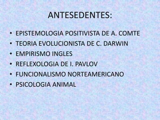 Conductismo De Watson Power Point