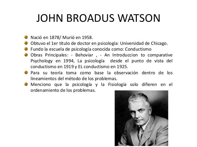 Conductismo watson