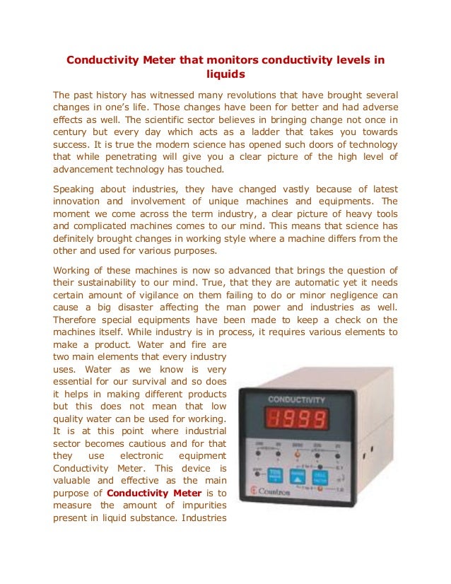 Conductivity meter