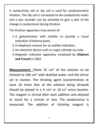 Conductometric titrations (1)