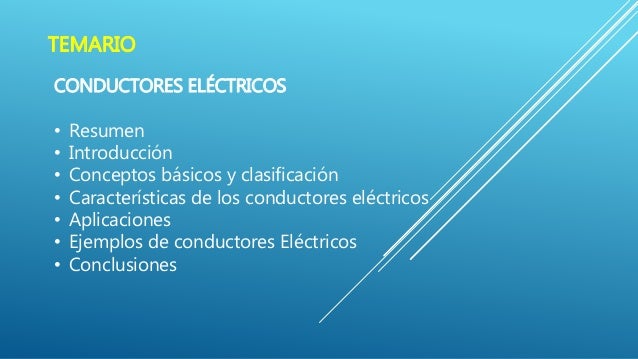 Conductores electricos