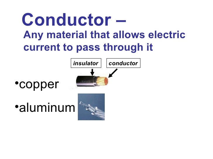 Conductors and insulators