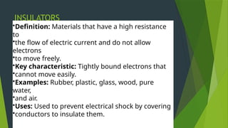 CONDUCTORS AND INSULATORS.pptx IN DESI FORM | PPTX