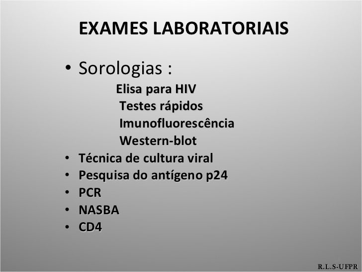 Exame elisa hiv