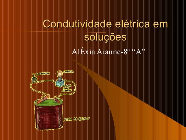 Condutividade elétrica em soluções Aléxia Aianne-8ª “A” 