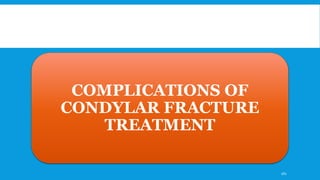 COMPLICATIONS OF
CONDYLAR FRACTURE
TREATMENT
161
 