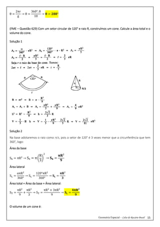 Cone questões resolvidas - fundamentos de matemática elementar | PDF