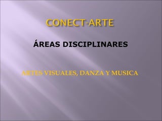 ÁREAS DISCIPLINARES

ARTES VISUALES, DANZA Y MUSICA

 